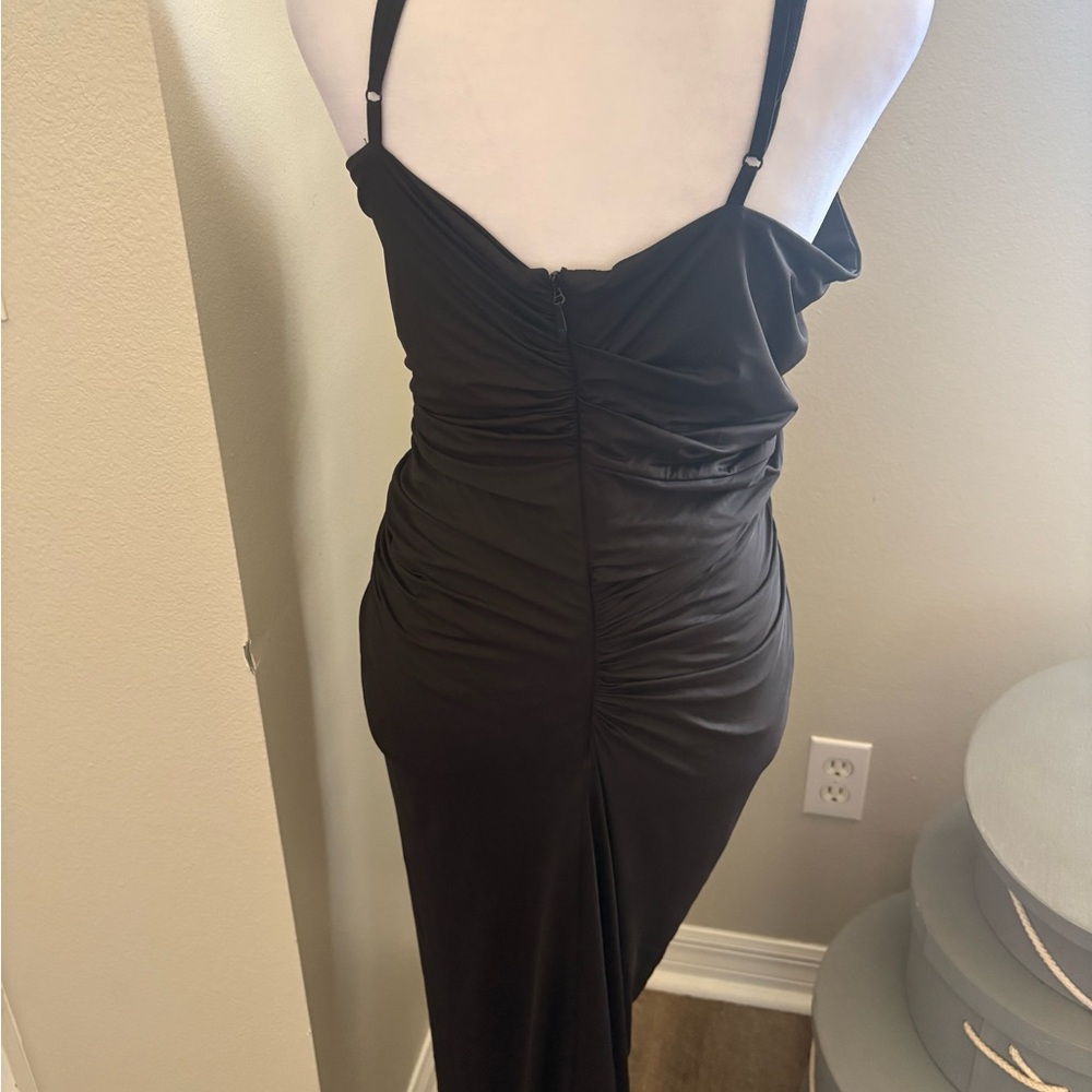 Chic Black Cut-Out Maxi Dress - Picture 3 of 6